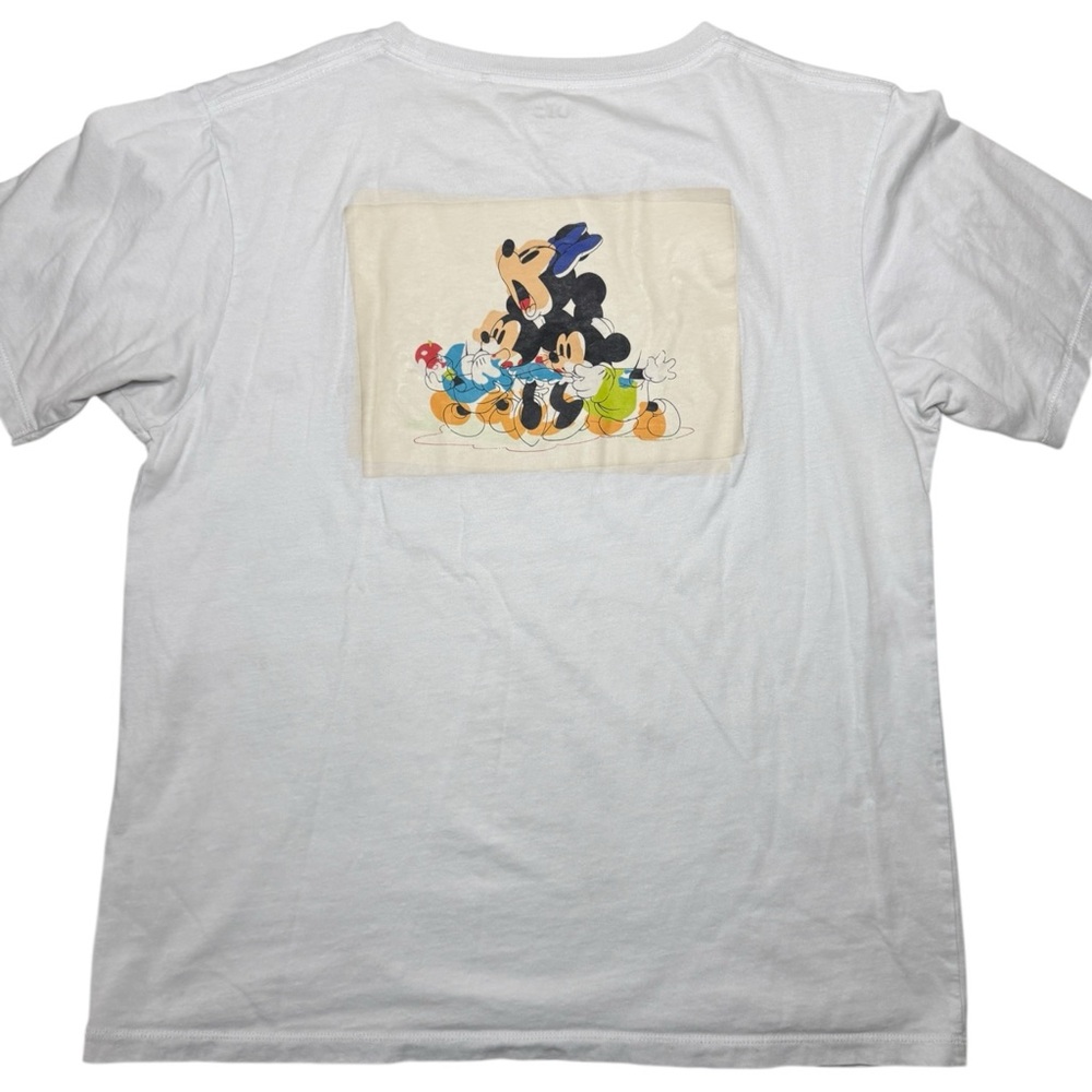 Uniqlo White Minnie Text Short Sleeve Shirt Size Medium - Picture 2 of 3
